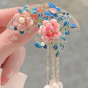 alfinete leque flores